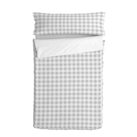 Couette rembourrée HappyFriday Basic Gris 105 x 200 cm Vichy de HappyFriday, Sacs de couchage - Réf : D1611933, Prix : 161,86...