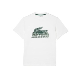 T shirt à manches courtes Lacoste Blanc Unisexe de Lacoste, T-shirts - Réf : S64110740, Prix : 54,23 €, Remise : %