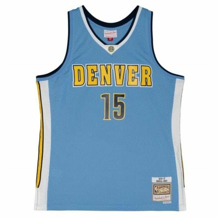 Basketball-T-Shirt Mitchell & Ness Denver Nuggets 2016-17 Nikola Jokic Nº15 Aquamarin von Mitchell & Ness, Herren - Ref: S641...