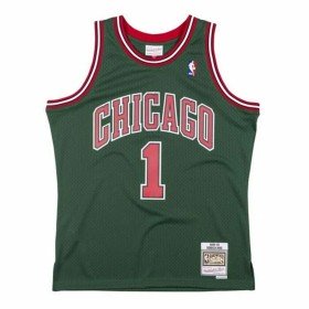 Basketball-T-Shirt Mitchell & Ness Chicago Bulls 2008-09 St Patrick's Day edition Nº8 Derrick Rose grün von Mitchell & Ness, ...