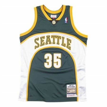 Basketball-T-Shirt Mitchell & Ness Seattle Supersonics 2007-08 Nº35 Kevin Durant grün von Mitchell & Ness, Herren - Ref: S641...