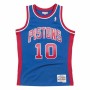 Maglia da basket Mitchell & Ness Detroit Pistons 1988-89 Nº10 Dennis Rodman Azzurro di Mitchell & Ness, Uomo - Rif: S64110766...