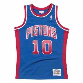 Basketball-T-Shirt Mitchell & Ness Detroit Pistons 1988-89 Nº10 Dennis Rodman Blau von Mitchell & Ness, Herren - Ref: S641107...