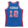 Maglia da basket Mitchell & Ness Detroit Pistons 1988-89 Nº10 Dennis Rodman Azzurro di Mitchell & Ness, Uomo - Rif: S64110766...