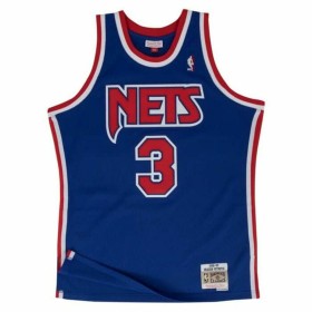 Camiseta de baloncesto Mitchell & Ness New Jersey Nets 1991-92 Nº3 Drazen Petrovic Azul oscuro de Mitchell & Ness, Hombre - R...