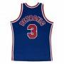 T-shirt de basquetebol Mitchell & Ness New Jersey Nets 1991-92 Nº3 Drazen Petrovic Azul escuro de Mitchell & Ness, Homem - Re...