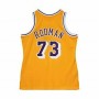 Basketball-T-Shirt Mitchell & Ness Los Angeles Lakers 1998-99 Nº73 Dennis Rodman Gelb von Mitchell & Ness, Herren - Ref: S641...