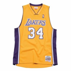 Basketball-T-Shirt Mitchell & Ness Los Angeles Lakers 1999-2000 Nº34 Shaquille O'Neal Gelb von Mitchell & Ness, Herren - Ref:...