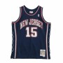 t-shirt de basket Mitchell & Ness New Jersey Nets 2006-07 Nº15 Vince Carter Bleu de Mitchell & Ness, Homme - Réf : S64110771,...