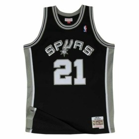 Maglia da basket Mitchell & Ness San Antonio Spurs 1998-99 Nº21 Tim Duncan Nero di Mitchell & Ness, Uomo - Rif: S64110772, Pr...