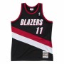 Maglia da basket Mitchell & Ness Portland Trail Blazers 1999-2000 Nº11 Arvydas Sabonis Nero di Mitchell & Ness, Uomo - Rif: S...