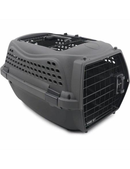 Transportín MPETS ECO GIRO S Gato Gris oscuro Plástico | Tienda24 Tienda24.eu