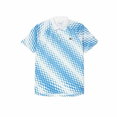 Herren Kurzarm-Poloshirt Lacoste Sport x Novak Djokovic Regular Fit Piqué Blau Weiß von Lacoste, Stiefel - Ref: S64111074, Pr...