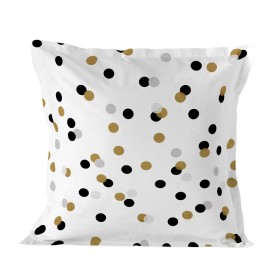 Taie d'oreiller HappyFriday Blanc Golden Dots Multicouleur 80 x 80 cm de HappyFriday, Draps et taies d'oreiller - Réf : D1612...