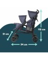 Carro de Paseo para Bebé Bambisol Double Cane Azul marino | Tienda24 Tienda24.eu