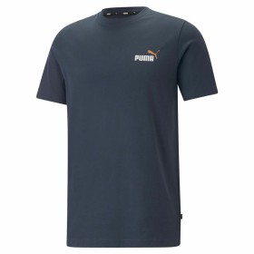 Chemisette Puma Ess+ 2 Col Small Log Bleu foncé Unisexe de Puma, T-shirts - Réf : S64111288, Prix : 18,66 €, Remise : %