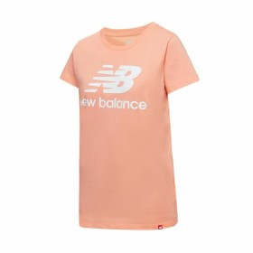 Camisola de Manga Curta Mulher New Balance Essentials Stacked Cor de Rosa de New Balance, Mulher - Ref: S64111310, Preço: 0,0...