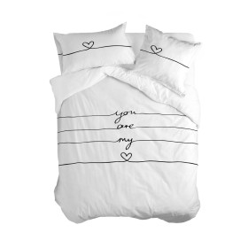 Housse de Couette HappyFriday Blanc My love Multicouleur 220 x 220 cm de HappyFriday, Couettes et housses de couette - Réf : ...