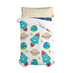 Duvet cover set HappyFriday Mr Fox Space Rocket Multicolour 2 Pieces by HappyFriday, Quilts and quilt covers - Ref: D1612065,...