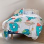 Parure de couette HappyFriday Mr Fox Space Rocket Multicouleur 2 Pièces | Tienda24 - Global Online Shop Tienda24.eu