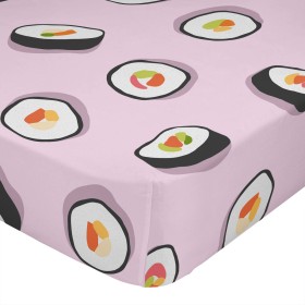 Drap housse HappyFriday AWARE Multicouleur 180 x 200 x 32 cm Sushi de HappyFriday, Draps et taies d'oreiller - Réf : D1612365...