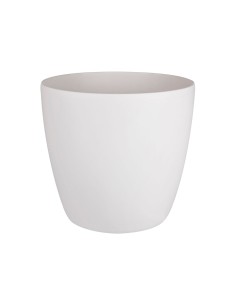 Blumentopf Versa Weiß Metall aus Keramik Kunststoff karriert Minimalistisch 10,5 x 14,5 x 10,5 cm | Tienda24 Tienda24.eu