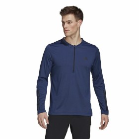 T-shirt à manches longues homme Adidas Training 1/4-Zip Bleu foncé de Adidas, Homme - Réf : S64114344, Prix : 29,89 €, Remise...