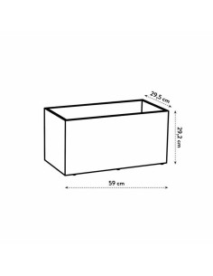 Maceta Autorriego Lechuza Blanco Cuarzo 40 x 40 x 76 cm | Tienda24 Tienda24.eu