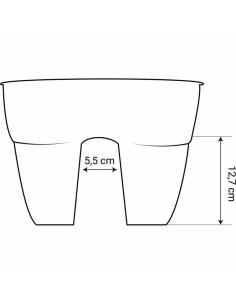 Pot EDA Gris polypropylène Plastique 39 cm 39 x 39 x 39 cm | Tienda24 Tienda24.eu