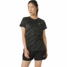 Camiseta de Manga Corta Mujer Asics Core All Over Print Negro Mujer de Asics, Mujer - Ref: S64114367, Precio: 32,29 €, Descue...