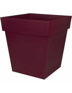 Plant pot Ecolux 49,5 x 49,5 x 52,5 cm Dark Red Plastic Squared Modern by Ecolux, Flower Pots - Ref: S7196910, Price: 50,77 €...