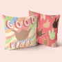 Cushion cover HappyFriday Aware Good vibes Multicolour 50 x 50 cm 2 Pieces | Tienda24 - Global Online Shop Tienda24.eu