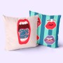 Housse de coussin HappyFriday Aware Lips Multicouleur 50 x 50 cm 2 Pièces de HappyFriday, Housses de coussin - Réf : D1612446...