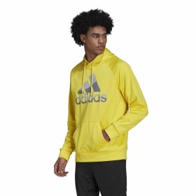 Polar com Capuz Homem Adidas Game and Go Big Logo Amarelo de Adidas, Homem - Ref: S64114450, Preço: 53,76 €, Desconto: %