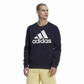 Men’s Sweatshirt without Hood Adidas Essentials Big Logo Navy Blue Dark blue by Adidas, Men - Ref: S64114465, Price: 47,73 €,...