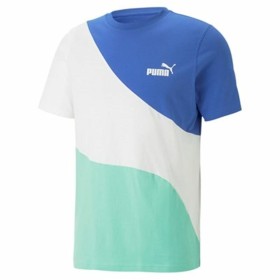 Camisola de Manga Curta Homem Puma Power Cat Azul de Puma, Camisolas desportivas - Ref: S64114735, Preço: 29,69 €, Desconto: %