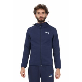 Felpa con Cappuccio e Cerniera Uomo Puma Evostripe Full-Zip Blu Marino di Puma, Uomo - Rif: S64118357, Prezzo: 57,58 €, Scont...