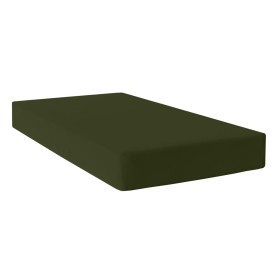 Fitted bottom sheet HappyFriday BASIC Dark green 160 x 200 x 32 cm by HappyFriday, Sheets and pillowcases - Ref: D1612532, Pr...