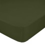 Drap housse HappyFriday BASIC Vert foncé 180 x 200 x 32 cm de HappyFriday, Draps et taies d'oreiller - Réf : D1612533, Prix :...