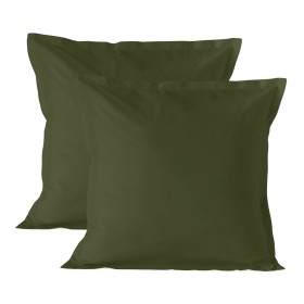 Pillowcase HappyFriday Basic Green 60 x 60 cm (2 Units) by HappyFriday, Sheets and pillowcases - Ref: D1612534, Price: 19,21 ...