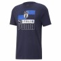 T-shirt à manches courtes unisex Puma Italia FIGC Bleu foncé | Tienda24 - Global Online Shop Tienda24.eu