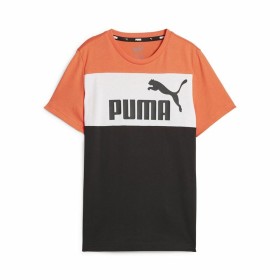 Maglia a Maniche Corte per Bambini Puma Ess Block Nero Arancio di Puma, Bambino - Rif: S64121129, Prezzo: 19,11 €, Sconto: %