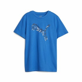 Camisola de Manga Curta Infantil Puma Active Sports Graphic Azul de Puma, Menino - Ref: S64121140, Preço: 20,85 €, Desconto: %