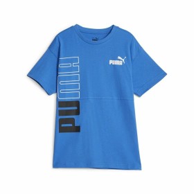 Camiseta de Manga Corta Infantil Puma Power Colorblock Azul de Puma, Niño - Ref: S64121244, Precio: 21,78 €, Descuento: %