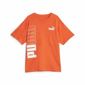 T shirt à manches courtes Enfant Puma Power Colorblock Orange Foncé de Puma, Garçon - Réf : S64121245, Prix : 21,78 €, Remise...