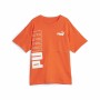 Camiseta de Manga Corta Infantil Puma Power Colorblock Naranja Oscuro de Puma, Niño - Ref: S64121245, Precio: 21,78 €, Descue...