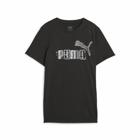 Child's Short Sleeve T-Shirt Puma Ess+ Futureverse Black | Tienda24 - Global Online Shop Tienda24.eu