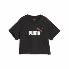 Camiseta de Manga Corta Infantil Puma Girls Logo Cropped Negro de Puma, Niña - Ref: S64121259, Precio: 20,85 €, Descuento: %