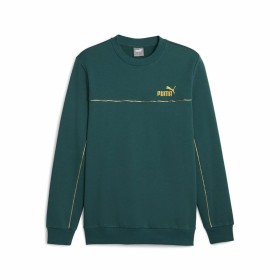 Men’s Sweatshirt without Hood Puma ESS+ Minimal Gold Cr Dark green by Puma, Men - Ref: S64121266, Price: 0,00 €, Discount: %