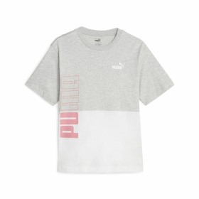 Camiseta de Manga Corta Mujer Puma Power Colorblock Blanco Gris de Puma, Mujer - Ref: S64121294, Precio: 0,00 €, Descuento: %